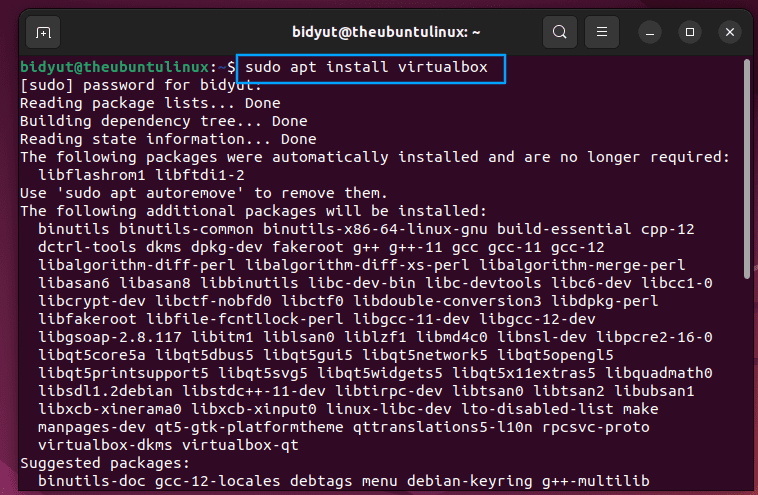 install virtualbox ubuntu terminal