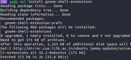 install gnome extensions from terminal