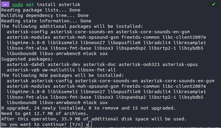 install asterisk on ubuntu server